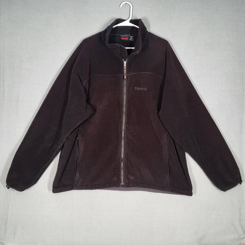 Marmot Fleece Jacket Mens XXL Full Zip Outdoor Lightweight Brown